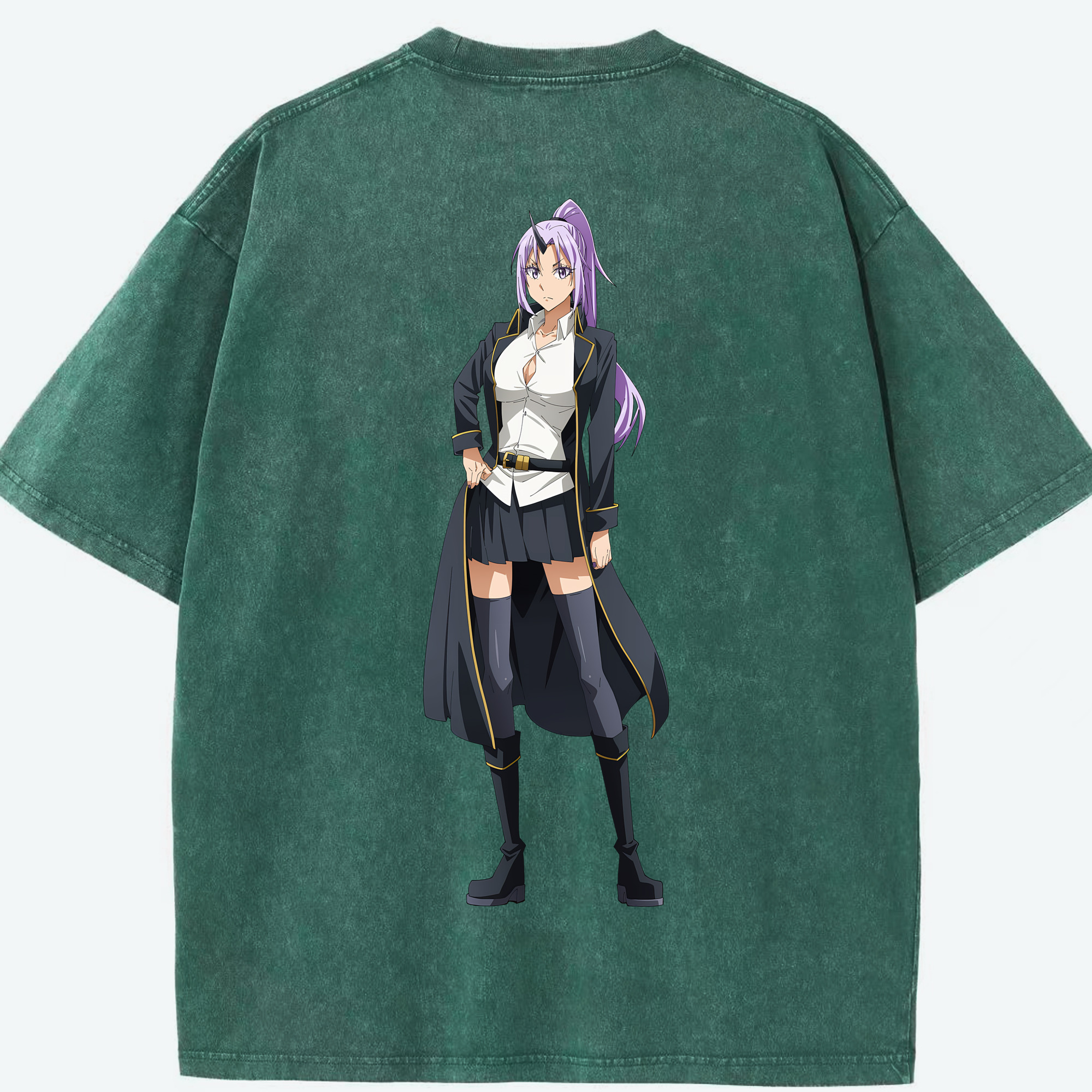 （画像用） 転スラ Regarding Reincarnated to Slime 綿100% ヴィンテージ風 半袖Tシャツ（背面プリント）
